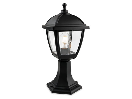 Palma Resin Lantern - Pillar - Black