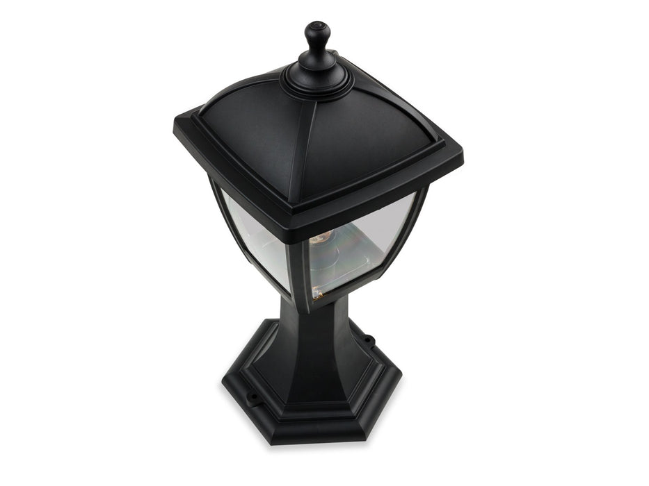 Palma Resin Lantern - Pillar - Black