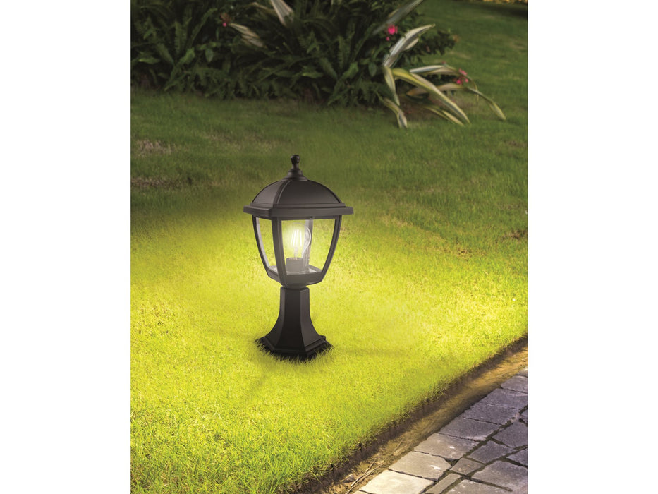 Palma Resin Lantern - Pillar - Black