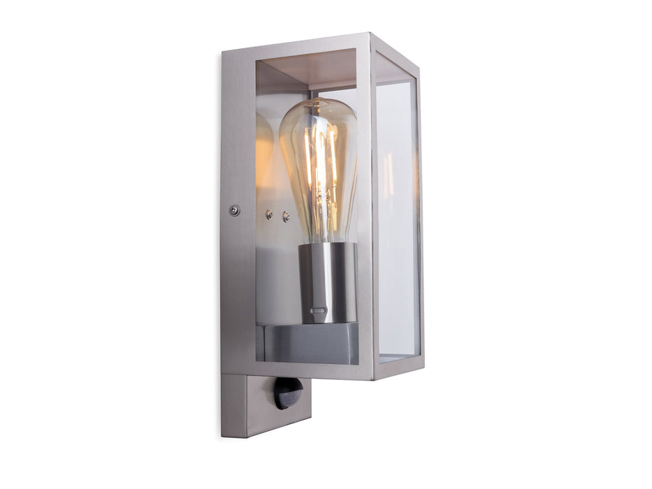 Dallas Wall Light with PIR - Stainless Steel