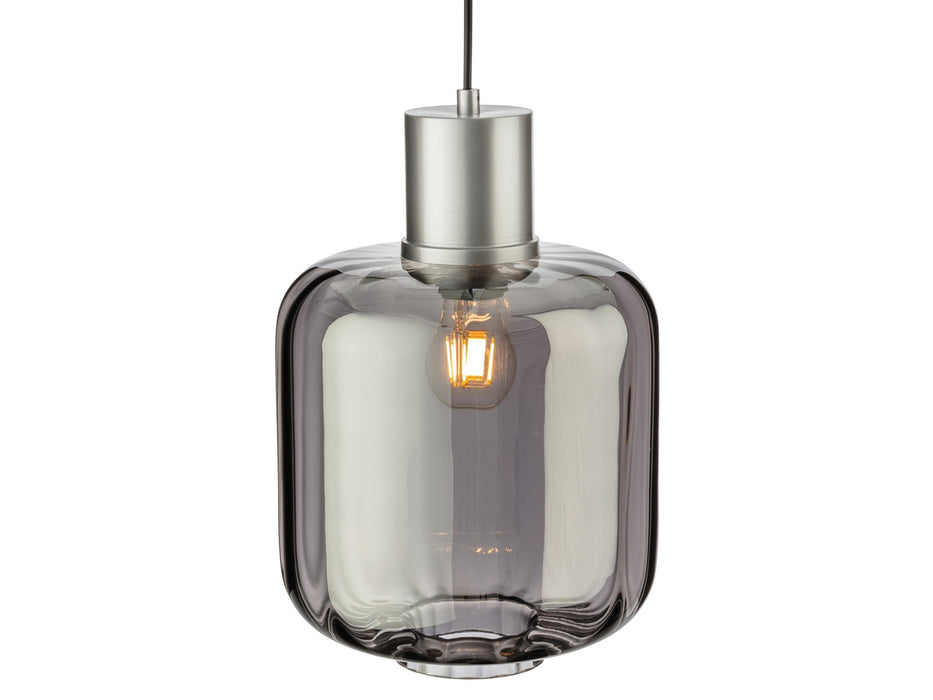 Eton Pendant Light - Aluminium with Smoked Glass