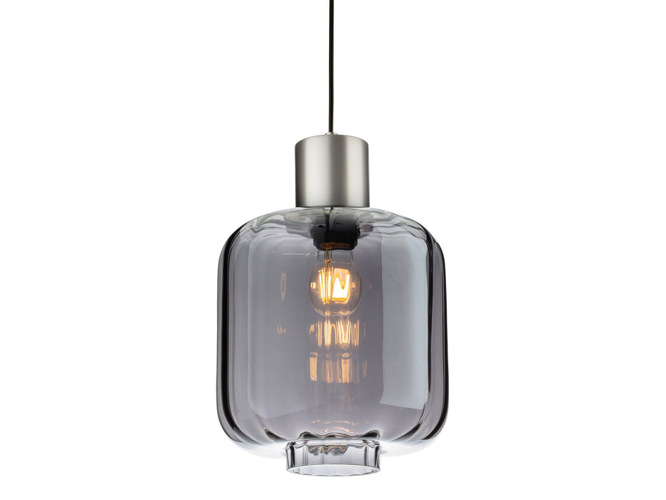 Eton Pendant Light - Aluminium with Smoked Glass