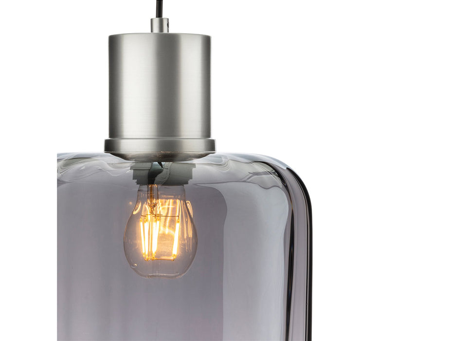 Eton Pendant Light - Aluminium with Smoked Glass