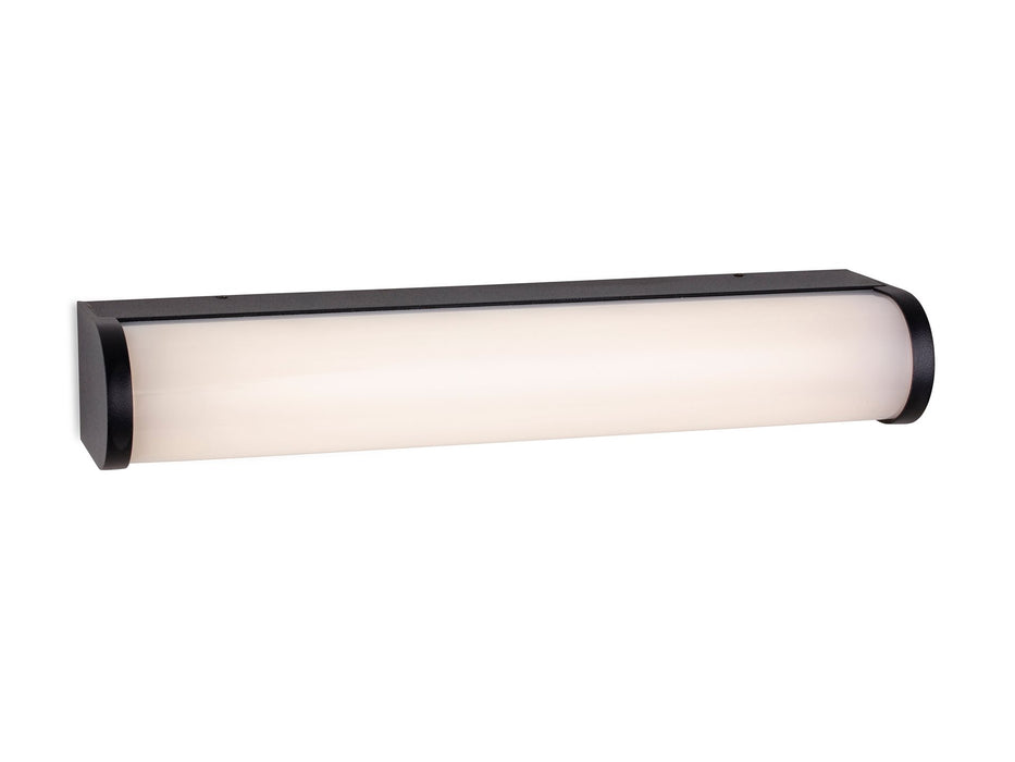 Bravo LED Wall Light - 300mm - Black with Opal White Polycarbonate Diffuser