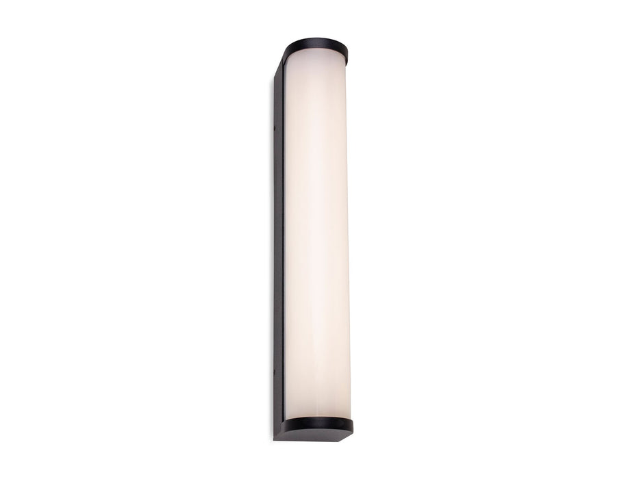 Bravo LED Wall Light - 300mm - Black with Opal White Polycarbonate Diffuser