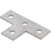 Channel Support Bracket Flat Tee 4 Hole Hot Dipped Galvanised