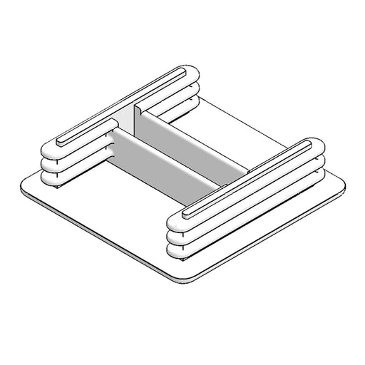 Channel Support End Cap White for 41 x 41mm Profile [Pack=20]