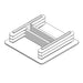 Channel Support End Cap White for 41 x 41mm Profile [Pack=20]