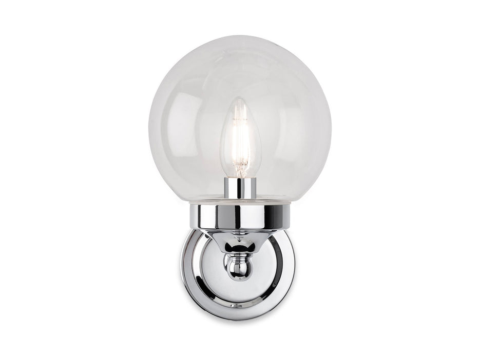 Oscar Wall Light - Chrome with Clear Glass