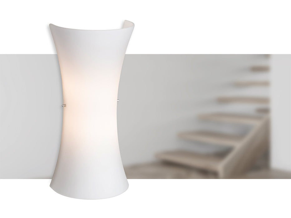 Forum Glass Wall Light - Opal White Glass