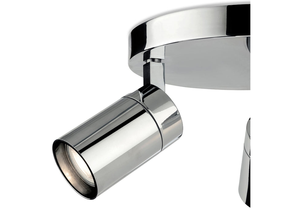 Pinnacle 3 Light Flush Ceiling Fitting - Chrome