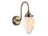 Flame Wall Light - Antique Brass with Opal White Flame Glass