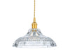 Wilshire Pendant - Satin Gold with Clear Decorative Glass