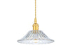 Wilshire Pendant - Satin Gold with Clear Decorative Glass