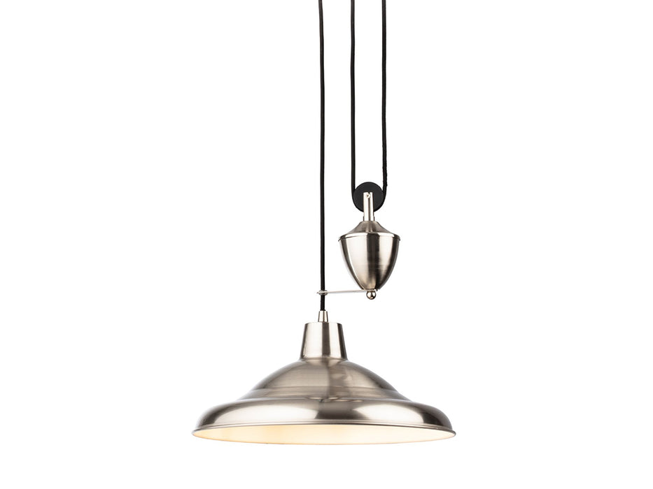 Suffolk Rise & Fall Pendant - Brushed Steel