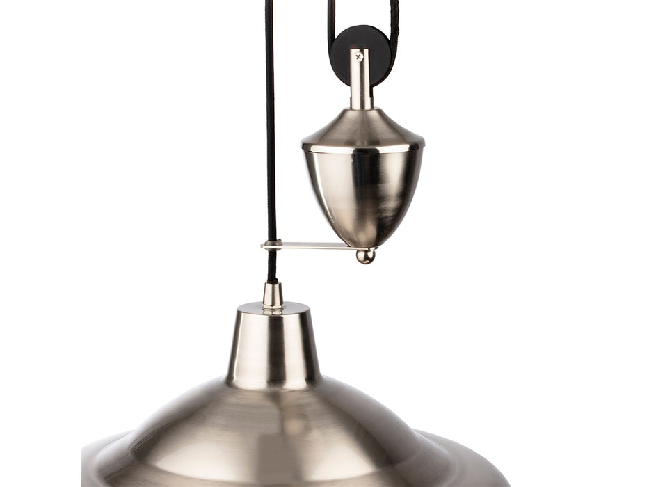 Suffolk Rise & Fall Pendant - Brushed Steel