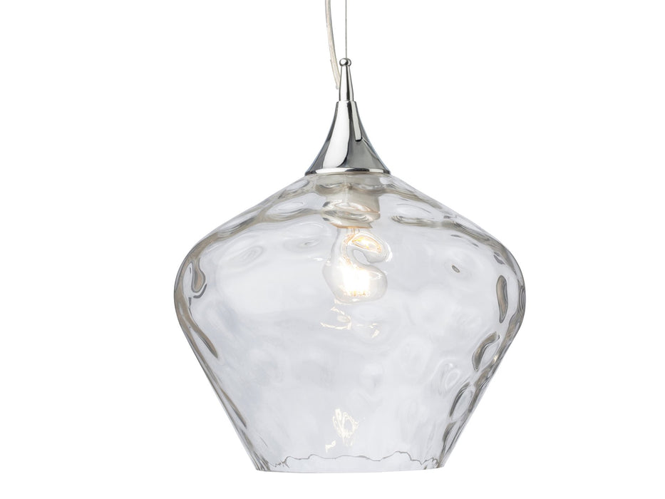 Titan Pendant - Chrome with Clear Glass