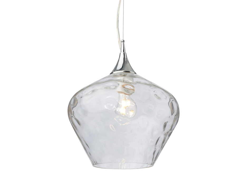 Titan Pendant - Chrome with Clear Glass