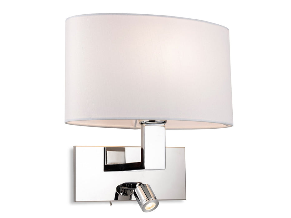 Webster 2 Light Wall - Chrome with Cream Shade