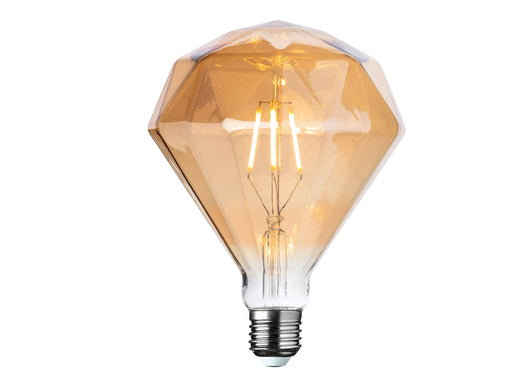 LED Decorative Lamp - Bulb - Amber Glass