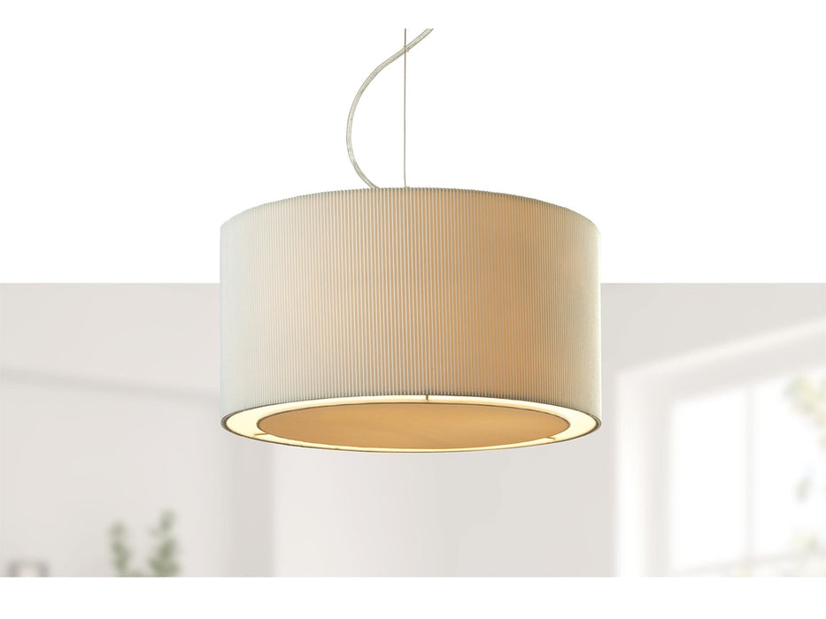 Clio Pendant - Chrome with Cream Shade