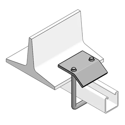 Channel U Bolt Beam Clamp for 41 x 82mm Bright Zinc Plated