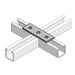 Channel Support Bracket Flat Straight 3 Hole Hot Dipped Galvanised [Pack=2]