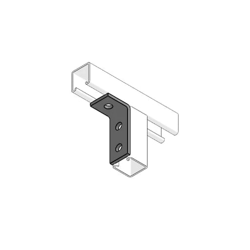 Newlec Channel Support Bracket 90° Internal 1 Hole 2 Hole Hot Dipped Galvanised [Pack=2]