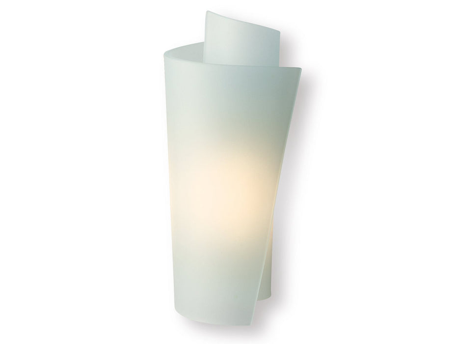 Vetro Wall Light - Satin Steel with Acid Glass