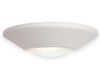 Ceramic Wall Light - Unglazed with Acid White Glass - 370mm