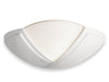 Ceramic Wall Light - Unglazed with Acid White Glass - 310mm