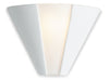 Ceramic Wall Light - Unglazed with Acid White Glass - V Shape with Cut Out