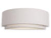 Ceramic Wall Light - Unglazed with Acid White Glass - Semi-Circle