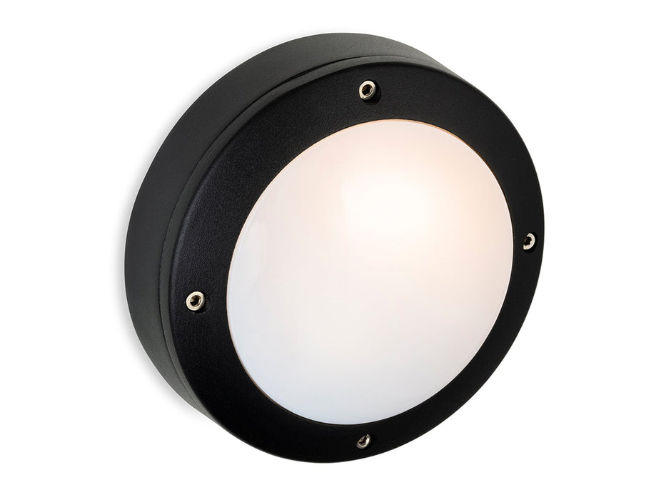 Nova Wall Light - Black with White Polycarbonate Diffuser