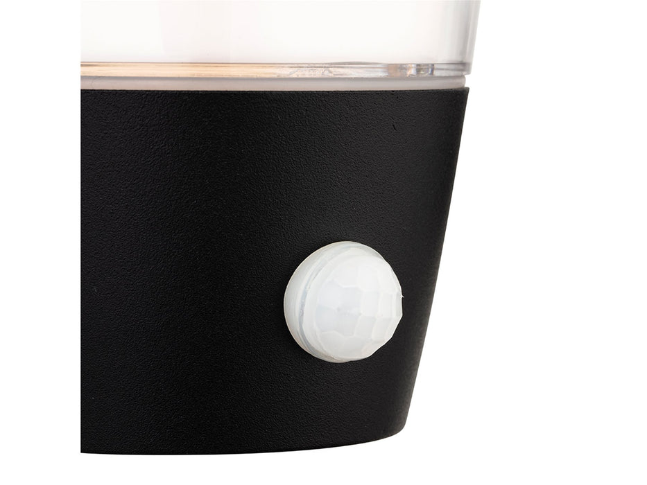 Forbes Wall Light with PIR - Black with Duplex Polycarbonate Diffuser