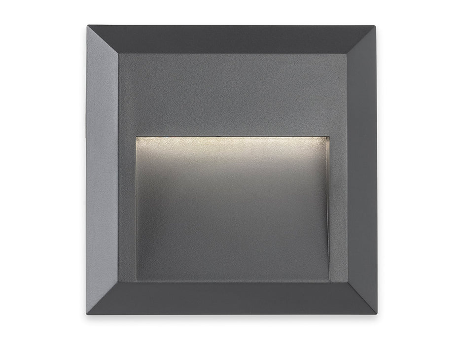 Enzo LED Resin Wall & Step Light - Square - Graphite