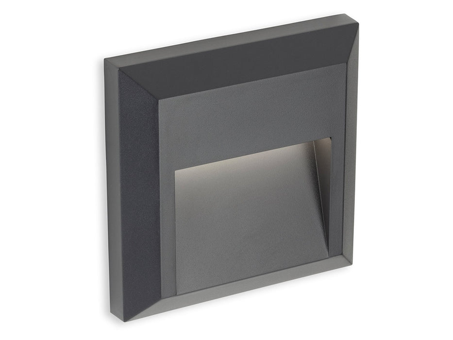 Enzo LED Resin Wall & Step Light - Square - Graphite