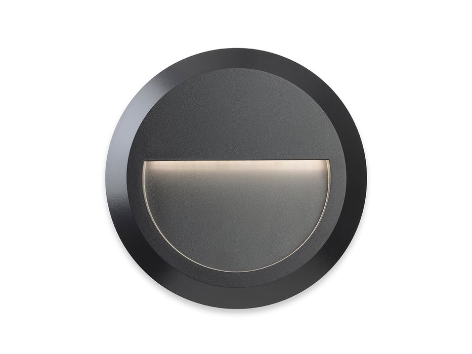 Enzo LED Resin Wall & Step Light - Round- Graphite