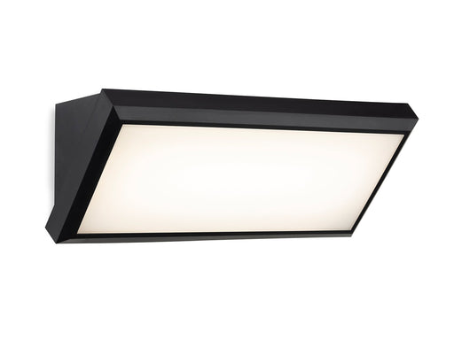 Nitro LED Resin Wall Light - Black with White Polycarbonate Diffuser