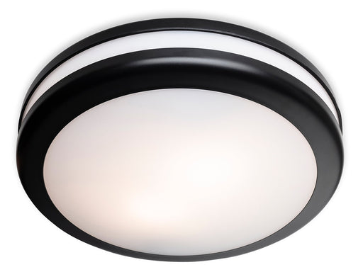 Style Resin Flush Ceiling Fitting  - Black with White Polycarbonate Diffuser