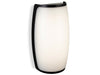 Apollo LED Resin Wall Light - Black with White Polycarbonate Diffuser