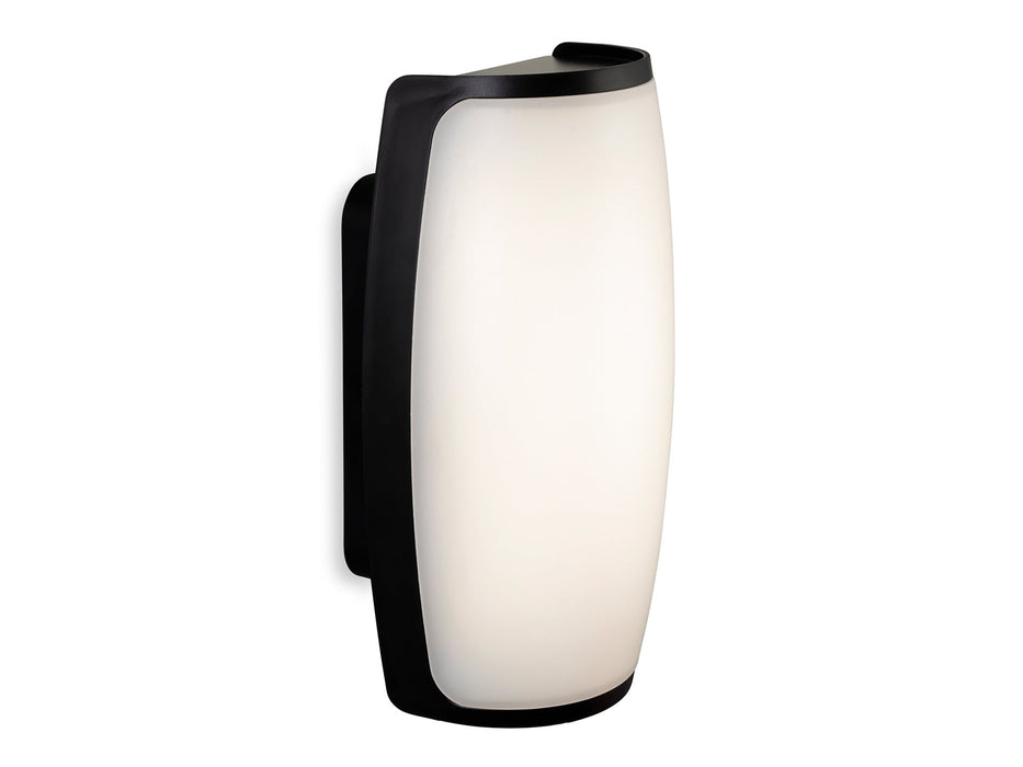 Apollo LED Resin Wall Light - Black with White Polycarbonate Diffuser