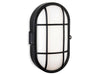 Lewis LED Resin Bulkhead - Oval - Black with White Polycarbonate Diffuser