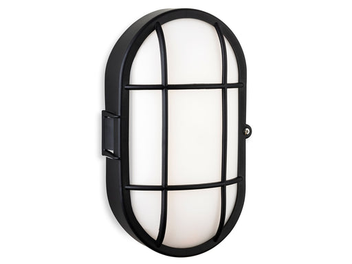 Lewis LED Resin Bulkhead - Oval - Black with White Polycarbonate Diffuser