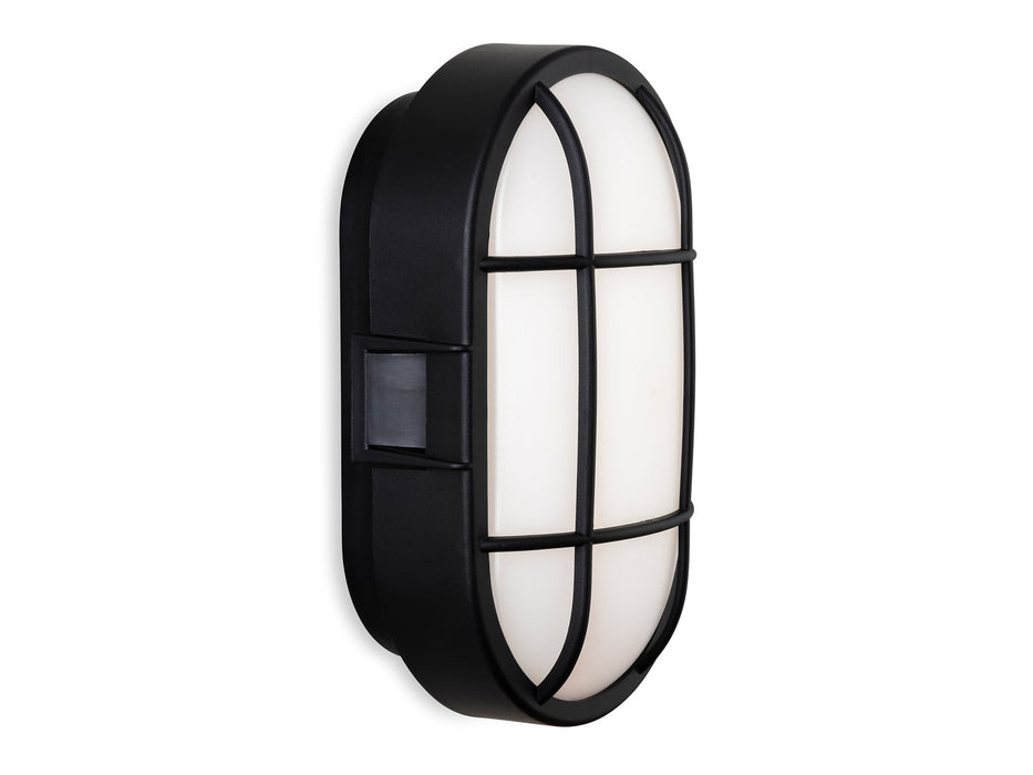 Lewis LED Resin Bulkhead - Oval - Black with White Polycarbonate Diffuser