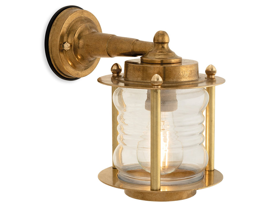 Nautic Wall Light -  Brass with Clear Glass