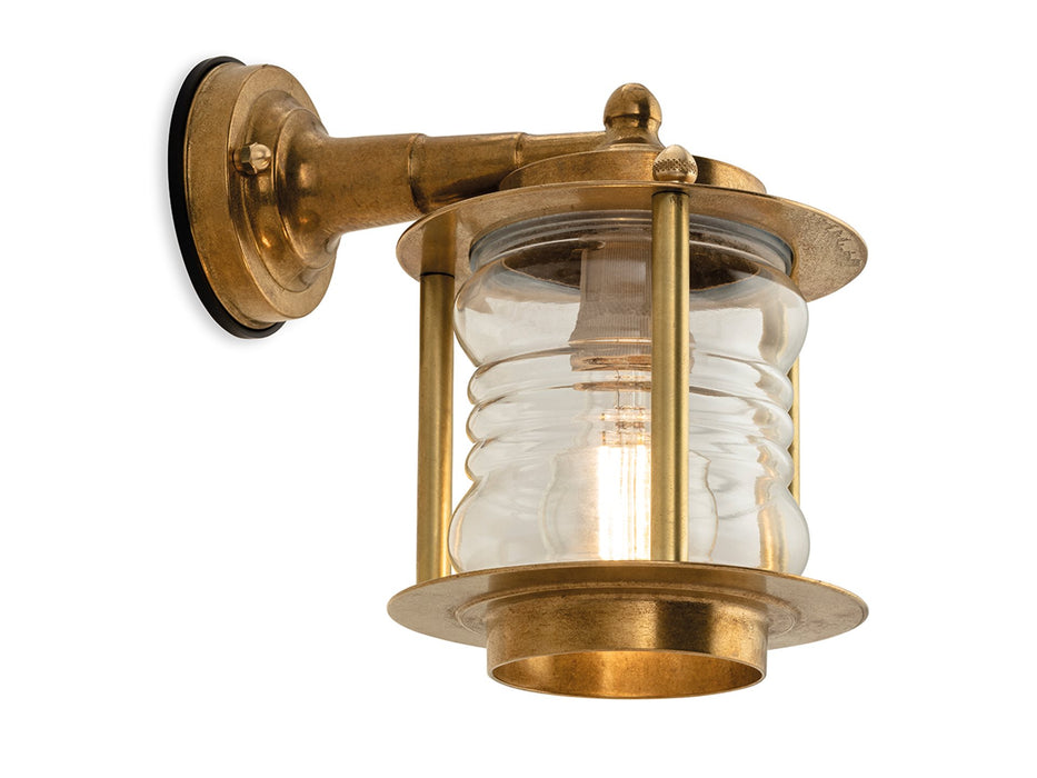 Nautic Wall Light -  Brass with Clear Glass