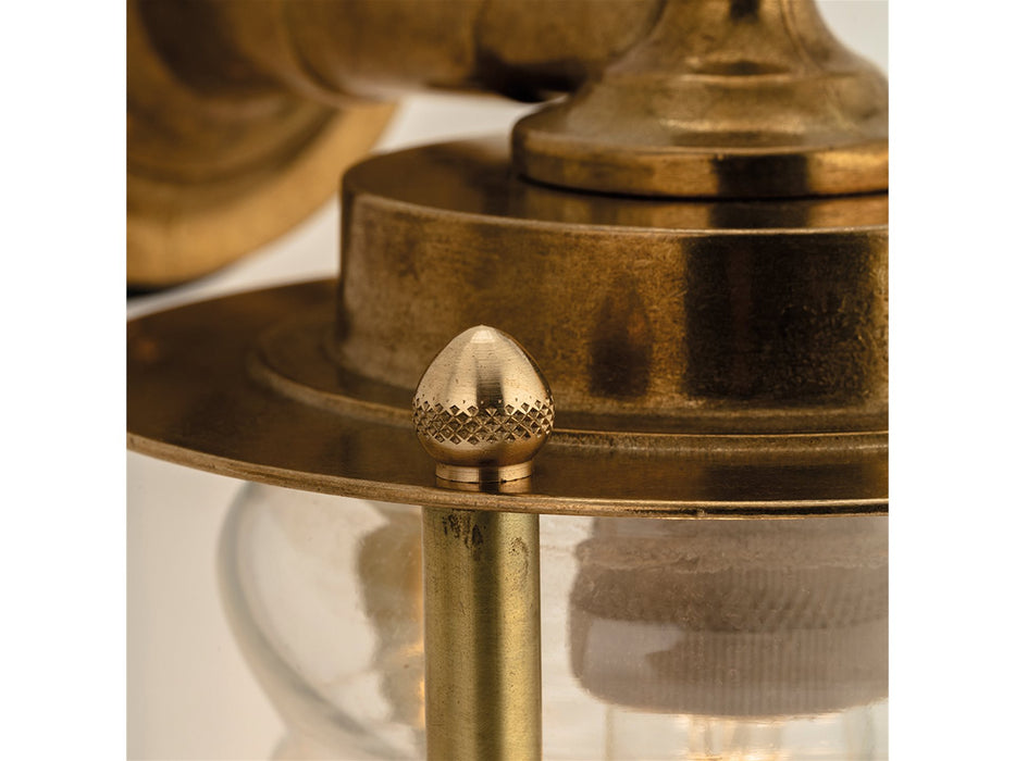 Nautic Wall Light -  Brass with Clear Glass