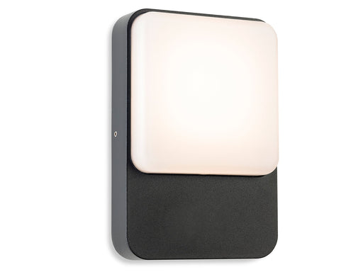 Hero LED Wall Light - Graphite with White Polycarbonate Diffuser