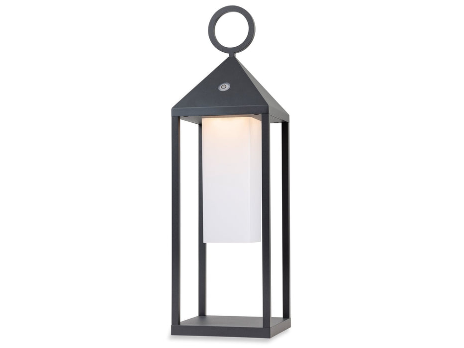 Aruba LED Table / Floor Lantern - Graphite with Opal Diffuser